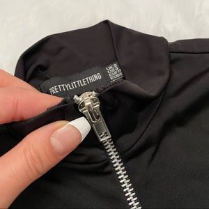 Pretty Little Thing Fitted Half Zip Crop